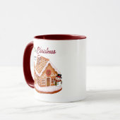 Gingerbrot Weihnachtskaffee Tasse (Vorderseite Links)