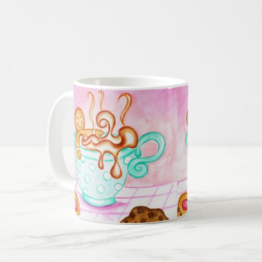 Gingerbrot Weihnachtskaffee Tasse (Vorderseite Links)