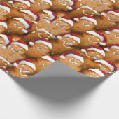 Gingerbrot Weihnachtskeks Wrapping Paper Geschenkpapier (Ecke)