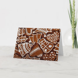 Gingerbrot Weihnachtskekse Feiertagskarte