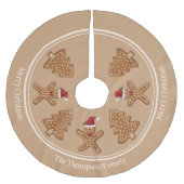 Gingerbrot Weihnachtskeksformen mit Text Polyester Weihnachtsbaumdecke (Vorderseite)