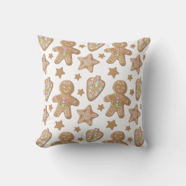Gingerbrot Weihnachtskeksmuster Kissen