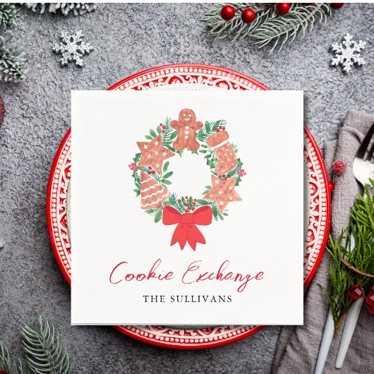 Gingerbrot Weihnachtskochbörse Serviette