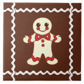 Gingerbrot Weihnachtskochküche Trivet Tile Fliese (Vorderseite)