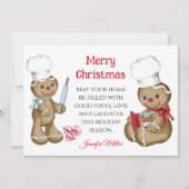 Gingerbrot Weihnachtskochrüstwechsel Rezept Feiertagskarte (Vorderseite)