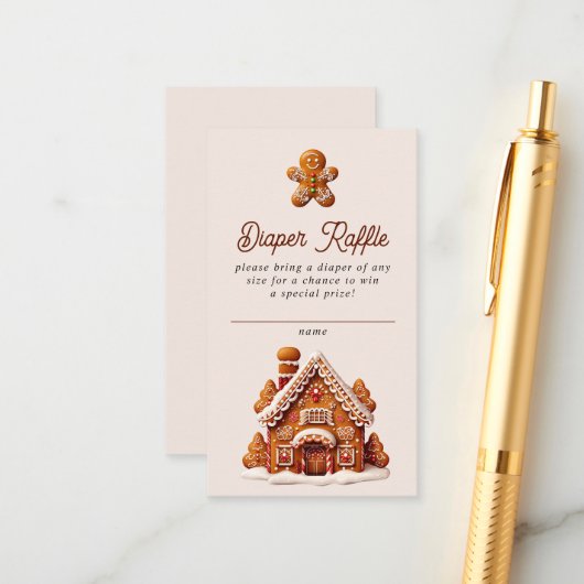 Gingerbrot Weihnachtskochtelei Begleitkarte (Vorderseite/Rückseite Beispiel)