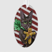 Gingerbrot Weihnachtskochtkuchen Ornament (Vorderseite)