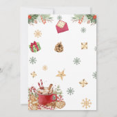 Gingerbrot Weihnachtskost Cocoa Feiertag Party Einladung (Rückseite)