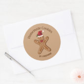 Gingerbrot Weihnachtskost - hausgemachte Cookies Runder Aufkleber (Umschlag)