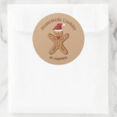 Gingerbrot Weihnachtskost - hausgemachte Cookies Runder Aufkleber (Tasche)
