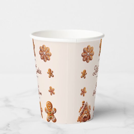 Gingerbrot Weihnachtsküche Kinderdusche Pappbecher (Rechts)