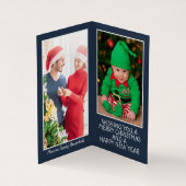 Gingerbrot Weihnachtsmann, Foto Weihnachtskarte Visitenkarten (Innenseite)