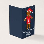 Gingerbrot Weihnachtsmann, Foto Weihnachtskarte Visitenkarten (Vorderseite)