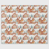 Gingerbrot Weihnachtsmuster Geschenkpapier (Flach)