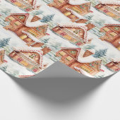 Gingerbrot Weihnachtsmuster Geschenkpapier (Ecke)