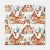 Gingerbrot Weihnachtsmuster Magnet (Vorne)