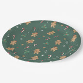 Gingerbrot Weihnachtspapier-Teller Pappteller (Schrägansicht)