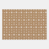 Gingerbrot Weihnachtsschneeflocken Brown Geschenkpapier Set (Vorderseite 3)