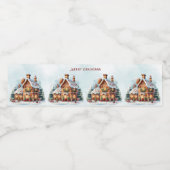 Gingerbrot Weihnachtswasserflasche Wasserflaschenetikett (Einzelnes Label)