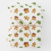  Gingerbrot Weihnachtswrapping Paper Geschenkpapier Set (Beispiel)