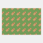 Gingerbrot Weihnachtswrapping Paper Sheets Geschenkpapier Set (Vorderseite 3)