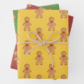 Gingerbrot Weihnachtswrapping Paper Sheets Geschenkpapier Set (Beispiel)