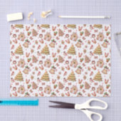 Gingerbrot Weihnachtszettel Seidenpapier (Handwerk)