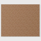 Gingerbrot weißer Schneefall Geschenkpapier (Flach)