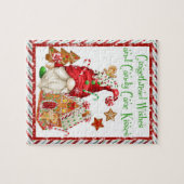 Gingerbrot Wünsche und Candy Cane Kisses Puzzle (Horizontal)