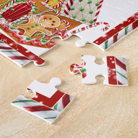 Gingerbrot Wünsche und Candy Cane Kisses Puzzle (Seite)
