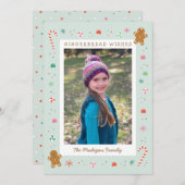 Gingerbrot wünscht Urlaubsfotokarte (Vorne/Hinten)