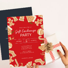 Gingerbrot Xmas Geschenkartikelbörse Feiertag Part Einladung