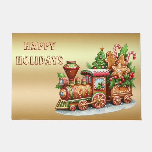 Gingerbrot Zug Holiday Doormat Fußmatte (Vorderseite)