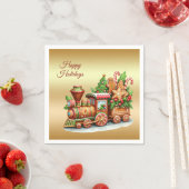 Gingerbrot Zug Holiday Paper Napkin Serviette (Beispiel)