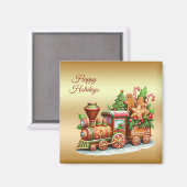 Gingerbrot Züge Holiday Magnet (Vorderseite/Rückseite)