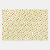 Gingerbrote Cookies für Ihren Urlaub in Rot, Grün Geschenkpapier Set (Vorderseite 3)