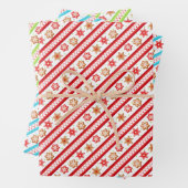 Gingerbrote Cookies für Ihren Urlaub in Rot, Grün Geschenkpapier Set (Beispiel)