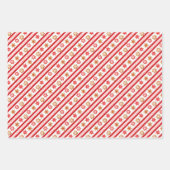 Gingerbrote Cookies für Ihren Urlaub in Rot, Grün Geschenkpapier Set (Vorderseite)