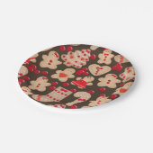 Gingerbrote Cookies Holiday Cookie Exchange Party Pappteller (Schrägansicht)