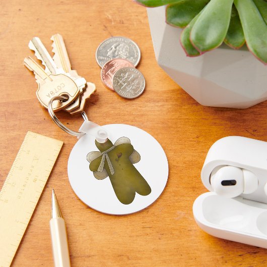 Gingerbrotgel mit Flügeln Schlüsselanhänger