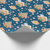 Gingerbrothäuser & Candy Canes Roll Geschenkpapier (Ecke)