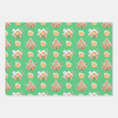 Gingerbrothäuser & Candy Canes Set Geschenkpapier Set (Vorderseite 3)