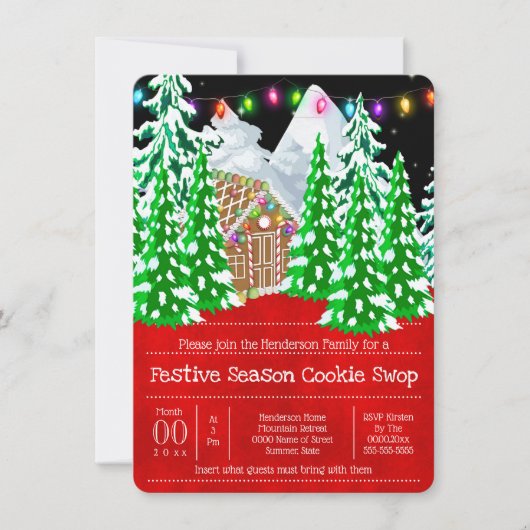 Gingerbrotkochtausch Einladung (Vorderseite)