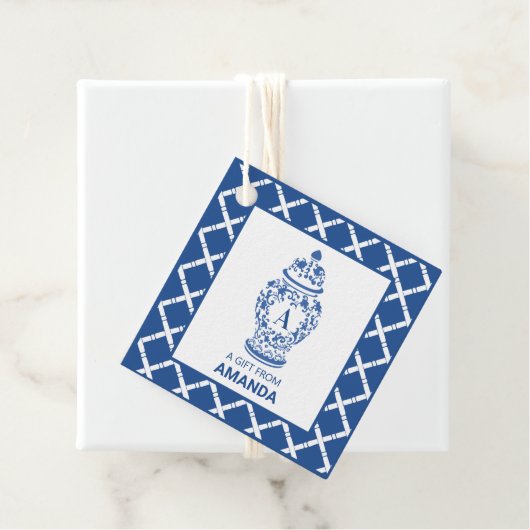 GingerJar & Bamboo | Monogramm A | Gefälligkeitsta Geschenkanhänger (Beispiel)