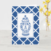 GingerJar & Bamboo | Monogramm A | Mitteilungskart Karte (Gelbe Blume)