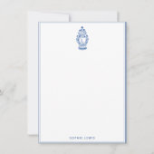 GingerJar Chinoiserie | Monogramm L | Mitteilungsk Karte (Vorderseite)