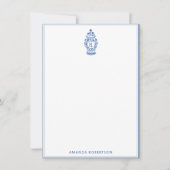 GingerJar Chinoiserie | Monogramm R | Mitteilungsk Karte (Vorderseite)