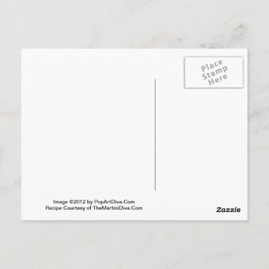 Gingernap Martini Rezept Postkarte (Rückseite)