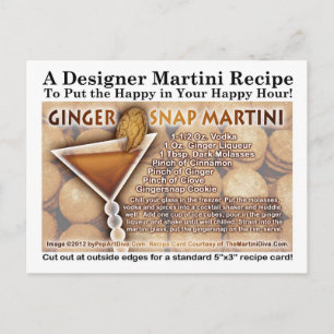 Gingernap Martini Rezept Postkarte