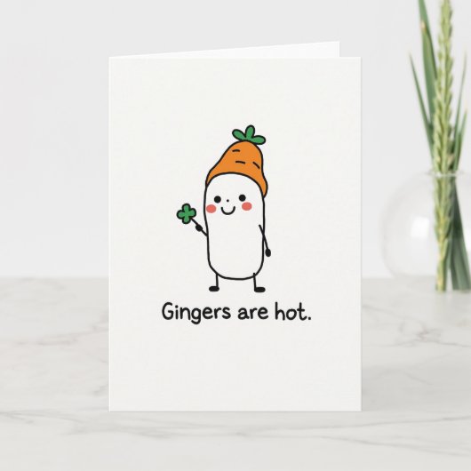 Gingers Are Hot Fun Card Karte (Vorderseite)